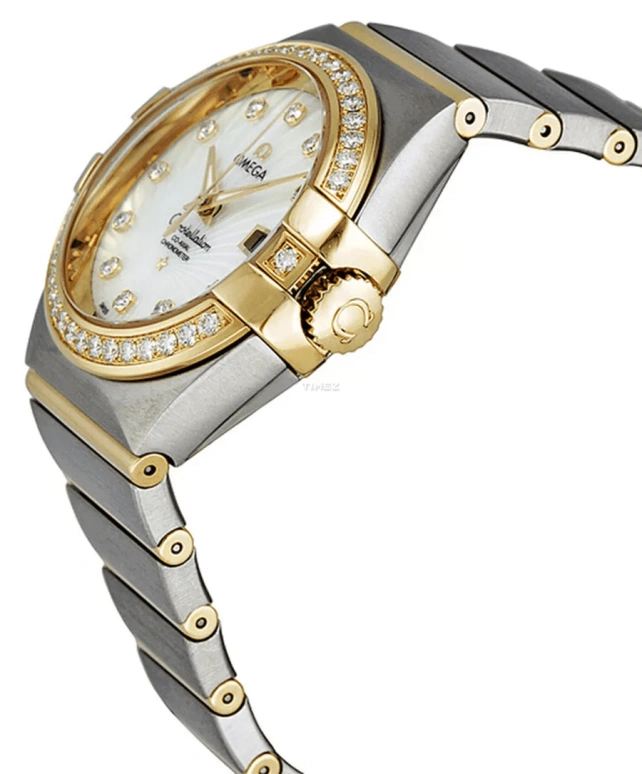 Omega,Constellation 31mm,31mm,Yellow Gold,Stainless Steel,White,Automatic,Day,50hours,123,123.25.31.20.55.002