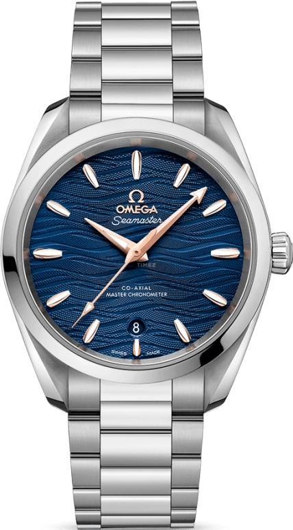 欧米茄,海马AQUA TERRA 150米 38毫米,38毫米,不锈钢,蓝色,自动上弦,星期历,同轴擒纵系统,220,220.10.38.20.03.002
