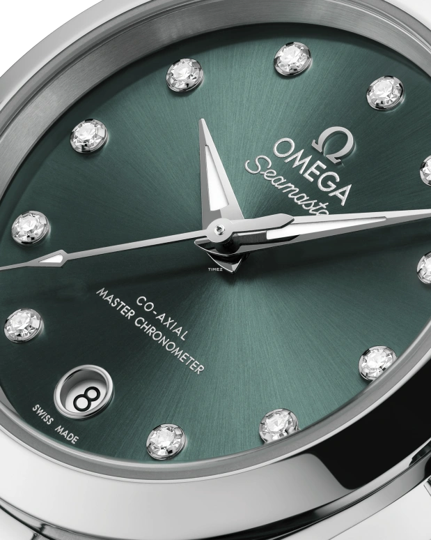 欧米茄,海马AQUA TERRA 150米 30毫米,30毫米,不锈钢,绿色,自动上弦,日历,防磁,220,220.10.30.20.60.001