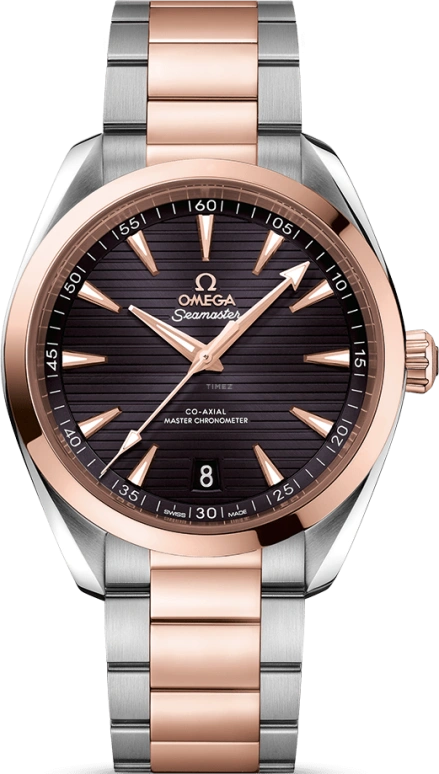 欧米茄,海马AQUA TERRA 150米 41毫米,41毫米,Sedna® 红金,不锈钢,灰色,自动上弦,星期历,同轴擒纵系统,220,220.20.41.21.06.001