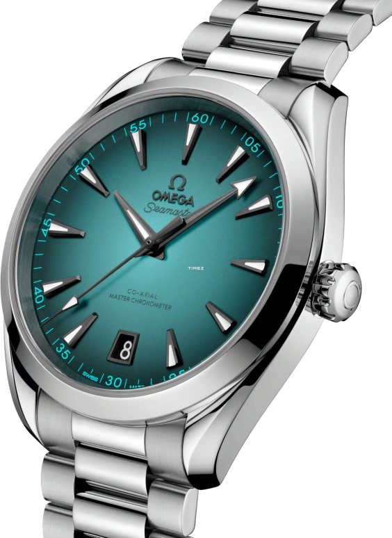 Omega,Aqua Terra 41mm,41mm,Stainless Steel,Stone Green,Green,Automatic,Day,Anti-magnetic,220,220.10.41.21.03.006