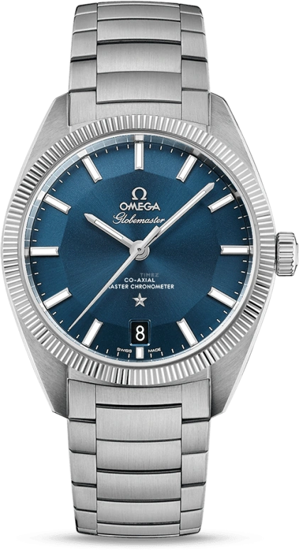 Omega,Globemaster 39mm,39mm,Tungsten,Stainless Steel,Blue,Automatic,Date,Co-Axial Escapement,130,130.30.39.21.03.001