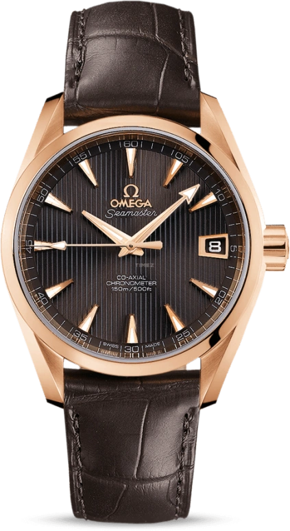 欧米茄,海马AQUA TERRA 150米 38.50毫米,38.50毫米,红金,灰色,自动上弦,星期历,同轴擒纵系统,231,231.53.39.21.06.001