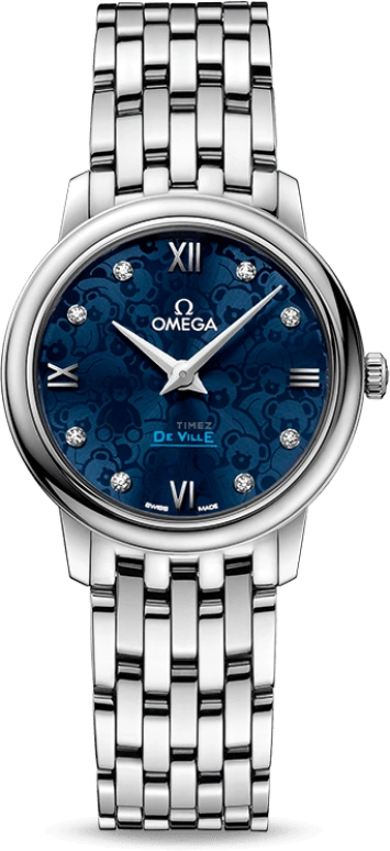 Omega,De Ville 27.40mm,27.40mm,Stainless Steel,Blue,Quartz,30000hours,In-house Caliber,424,424.10.27.60.53.003