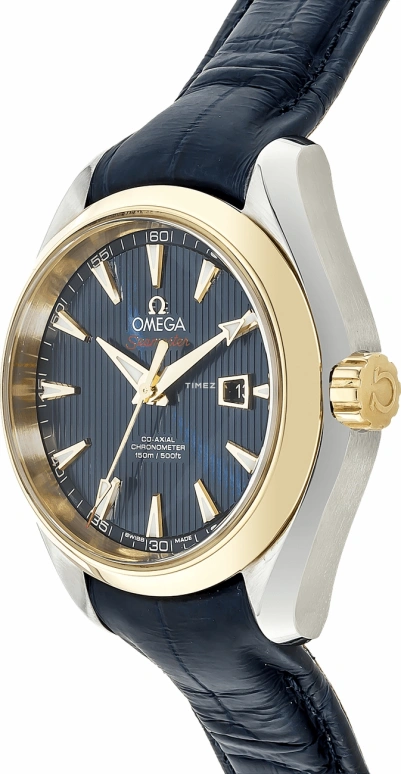 欧米茄,海马AQUA TERRA 150米 34毫米,34毫米,黄金,不锈钢,蓝色,自动上弦,日历,50小时,522,522.23.34.20.03.001