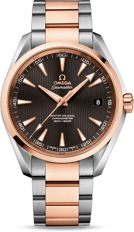 欧米茄,海马AQUA TERRA 150米 41.50毫米,41.50毫米,红金,不锈钢,灰色,自动上弦,星期历,同轴擒纵系统,231,231.20.42.21.06.003