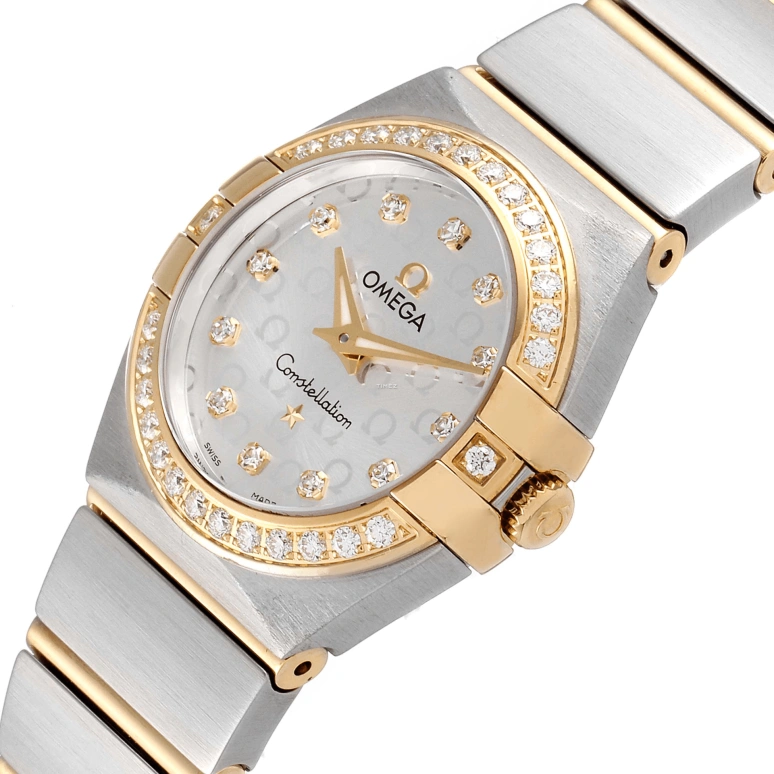 Omega,Constellation 24mm,24mm,Red Gold,Stainless Steel,Silver,Quartz,30000hours,In-house Caliber,123,123.25.24.60.52.001