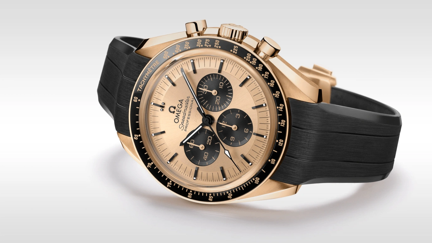 Omega,Speedmaster 42mm,42mm,Ceramic,Moonshine Gold,Champagne,Handwound,Chronograph,50hours,310,310.62.42.50.99.001