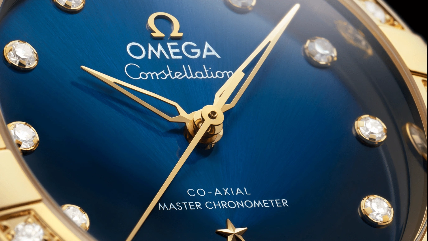 Omega,Constellation 36mm,36mm,Yellow Gold,Stainless Steel,Blue,Automatic,Date,Co-Axial Escapement,131,131.28.36.20.53.001