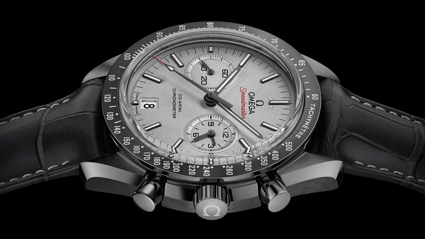 Omega,Speedmaster (Non-Moonwatch) 44.25mm,44.25mm,Ceramic,Grey,Automatic,Chronograph,Date,Co-Axial Escapement,Column Wheel,60hours,In-house Caliber,311,311.93.44.51.99.001