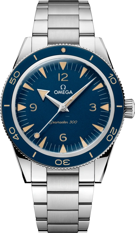 Omega,Seamaster 300 41mm,41mm,Aluminium,Stainless Steel,Blue,Automatic,Co-Axial Escapement,60hours,234,234.30.41.21.03.001