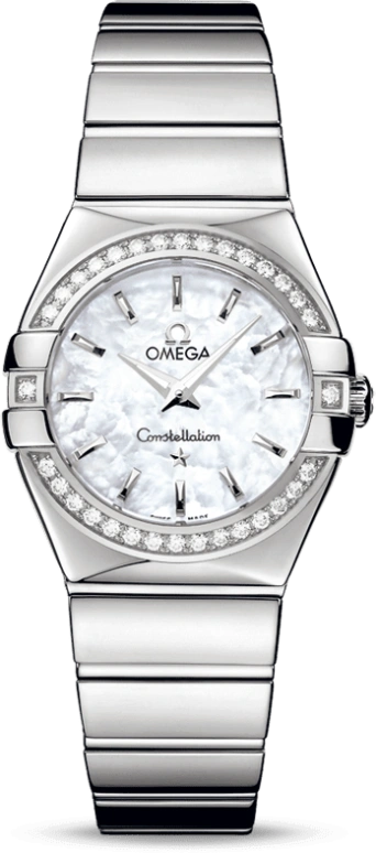 Omega,Constellation 27mm,27mm,Stainless Steel,White,Quartz,30000hours,In-house Caliber,123,123.15.27.60.05.002