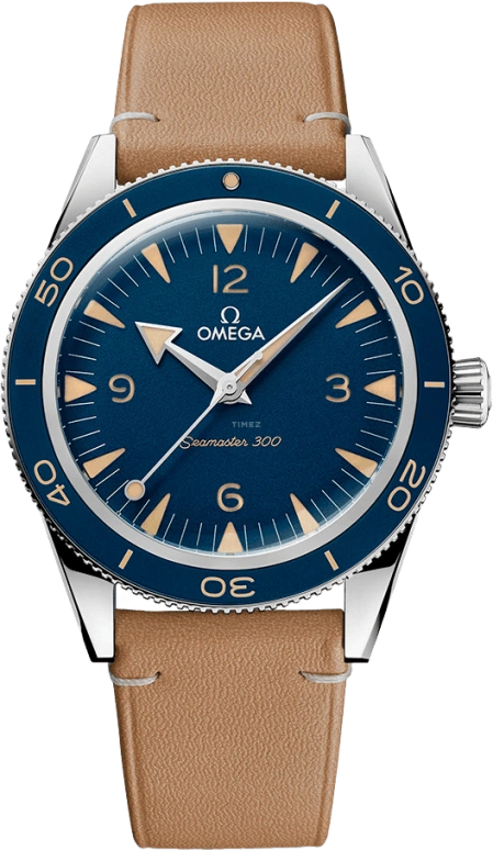 Omega,Seamaster 300 41mm,41mm,Aluminium,Stainless Steel,Blue,Automatic,Co-Axial Escapement,60hours,234,234.32.41.21.03.001