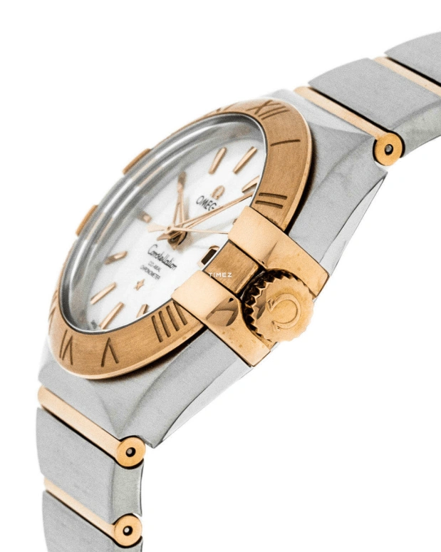 Omega,Constellation 31mm,31mm,Red Gold,Stainless Steel,White,Automatic,Day,50hours,123,123.20.31.20.05.001