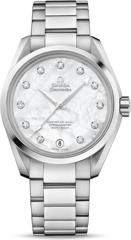 欧米茄,海马AQUA TERRA 150米 38.50毫米,38.50毫米,不锈钢,白色,自动上弦,星期历,同轴擒纵系统,231,231.10.39.21.55.002