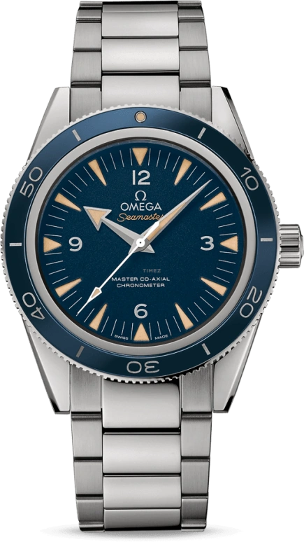 Omega,Seamaster 300 41mm,41mm,Titanium,Blue,Automatic,Co-Axial Escapement,60hours,233,233.90.41.21.03.001