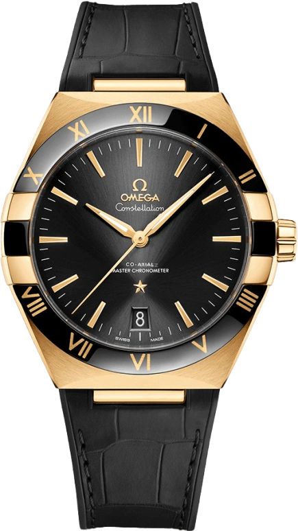 Omega,Constellation 41mm,41mm,Ceramic,Yellow Gold,Black,Automatic,Date,Co-Axial Escapement,131,131.63.41.21.01.001