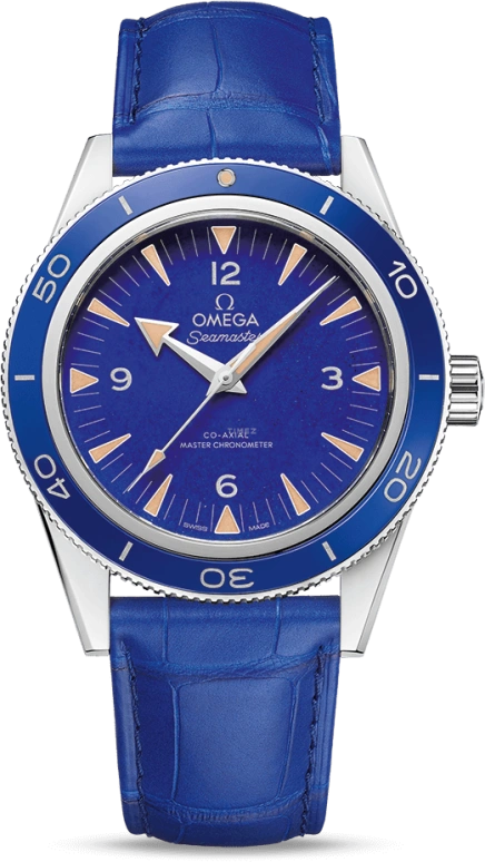 Omega,Seamaster 300 41mm,41mm,Platinum,Blue,Automatic,Co-Axial Escapement,60hours,234,234.93.41.21.99.002