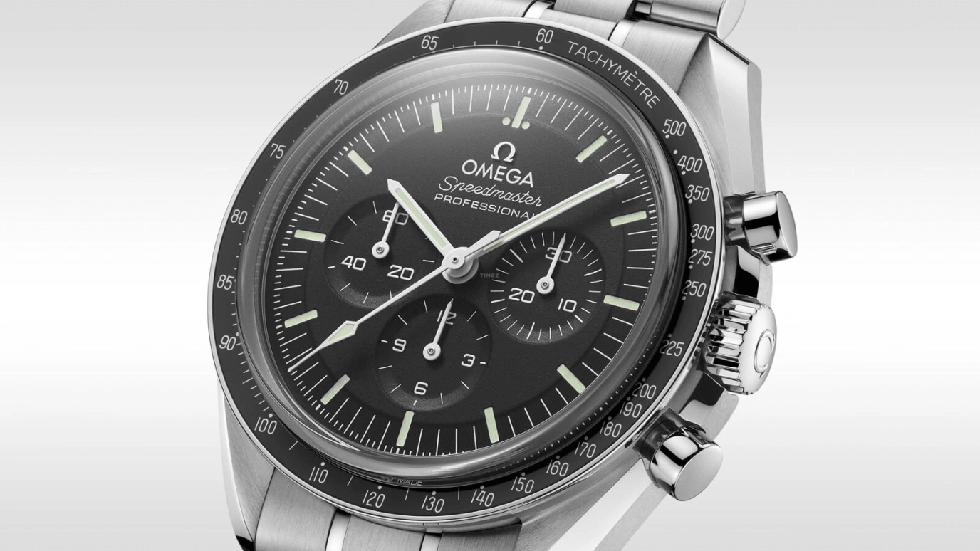 Omega,Speedmaster 42mm,42mm,Stainless Steel,Black,Handwound,Chronograph,50hours,310,310.30.42.50.01.002