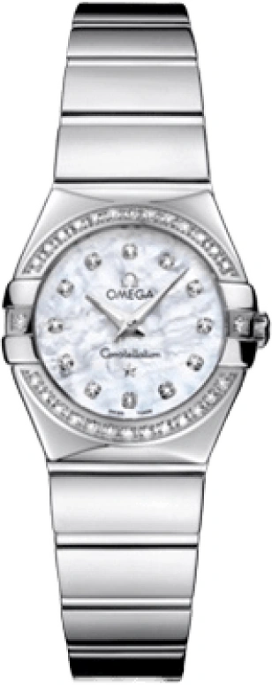 Omega,Constellation 24mm,24mm,Stainless Steel,White,Quartz,30000hours,In-house Caliber,123,123.15.24.60.55.001