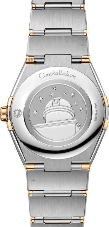 Omega,Constellation 36mm,36mm,Stainless Steel,Yellow Gold,Champagne,Quartz,Day,30000hours,131,131.20.36.60.08.001