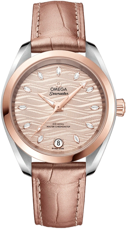 欧米茄,海马AQUA TERRA 150米 34毫米,34毫米,Sedna® 红金,不锈钢,灰色,自动上弦,星期历,同轴擒纵系统,220,220.23.34.20.59.001