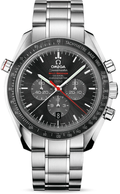 Omega,Speedmaster (Non-Moonwatch) 44.25mm,44.25mm,Stainless Steel,Grey,Automatic,Chronograph,Day,Rattrapante,311,311.30.44.51.01.001