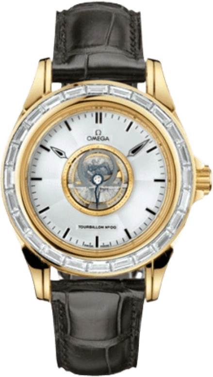 Omega,De Ville 38.70mm,38.70mm,Yellow Gold,Silver,Automatic,Tourbillon Escapement,45hours,5914,5914.30.32