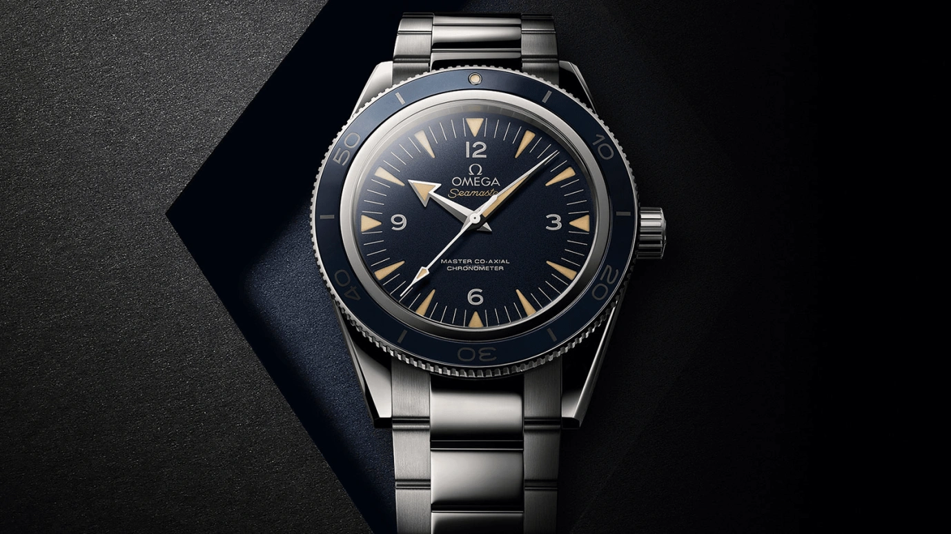 Omega,Seamaster 300 41mm,41mm,Titanium,Blue,Automatic,Co-Axial Escapement,60hours,233,233.90.41.21.03.001