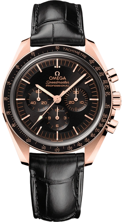 Omega,Speedmaster 42mm,42mm,Sedna Gold,Black,Handwound,Chronograph,50hours,310,310.63.42.50.01.001