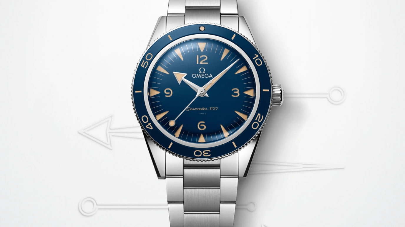 Omega,Seamaster 300 41mm,41mm,Aluminium,Stainless Steel,Blue,Automatic,Co-Axial Escapement,60hours,234,234.30.41.21.03.001