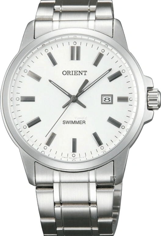 Orient,Other 41mm,41mm,Stainless Steel,White,Quartz,Day,Glass,SUNE5004W