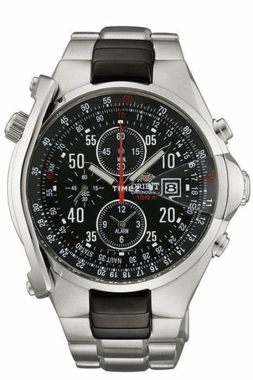 Orient,Sports 42.60mm,42.60mm,Stainless Steel,Black,Quartz,Month,Day,CTD0G001B