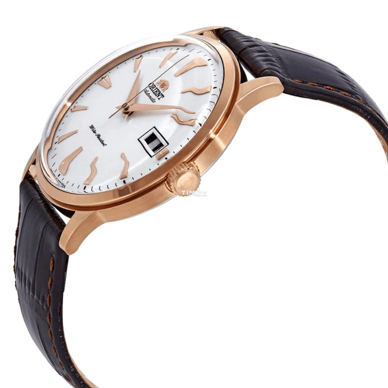 Orient,Classic 40.50mm,40.50mm,Stainless Steel,Rose Gold,White,Handwound,Day,Glass,FAC00002W0