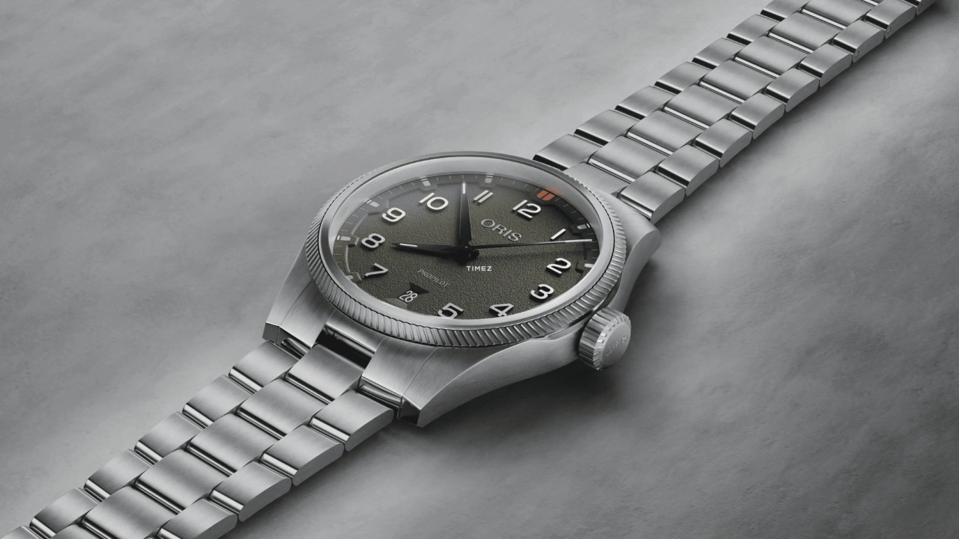 豪利时,大表冠飞行员 41毫米,41毫米,精钢,绿色,自动上弦,日历,41小时,01 733 7805 4167,01 733 7805 4167-07 8 20 04LC