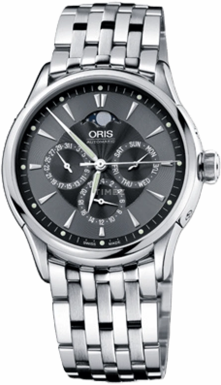 Oris,Artelier 40mm,40mm,Stainless Steel,Black,Automatic,Moonphase,Date,Day,01 581 7592 4054,01 581 7592 4054-07 8 21 73