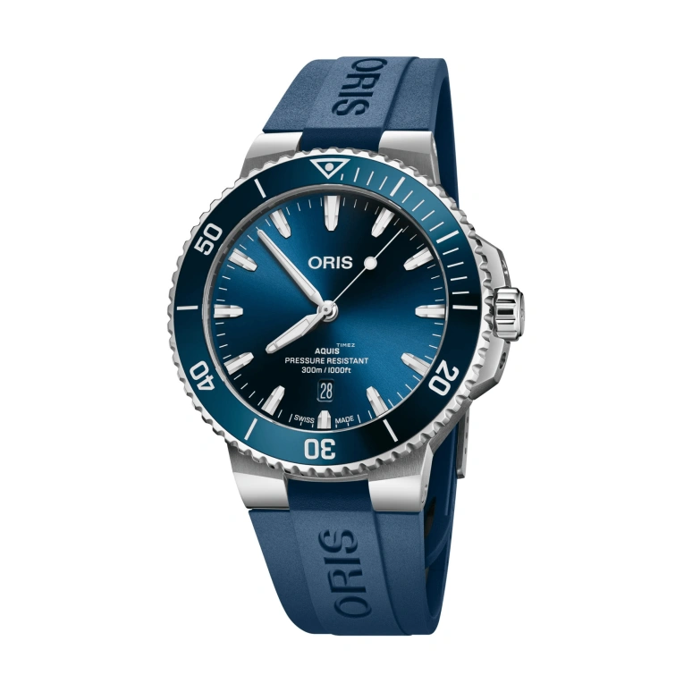 豪利时,Aquis 43.50毫米,43.50毫米,不锈钢,蓝色,自动上弦,日历,41小时,01 733 7789 4135,01 733 7789 4135-07 4 23 35FC