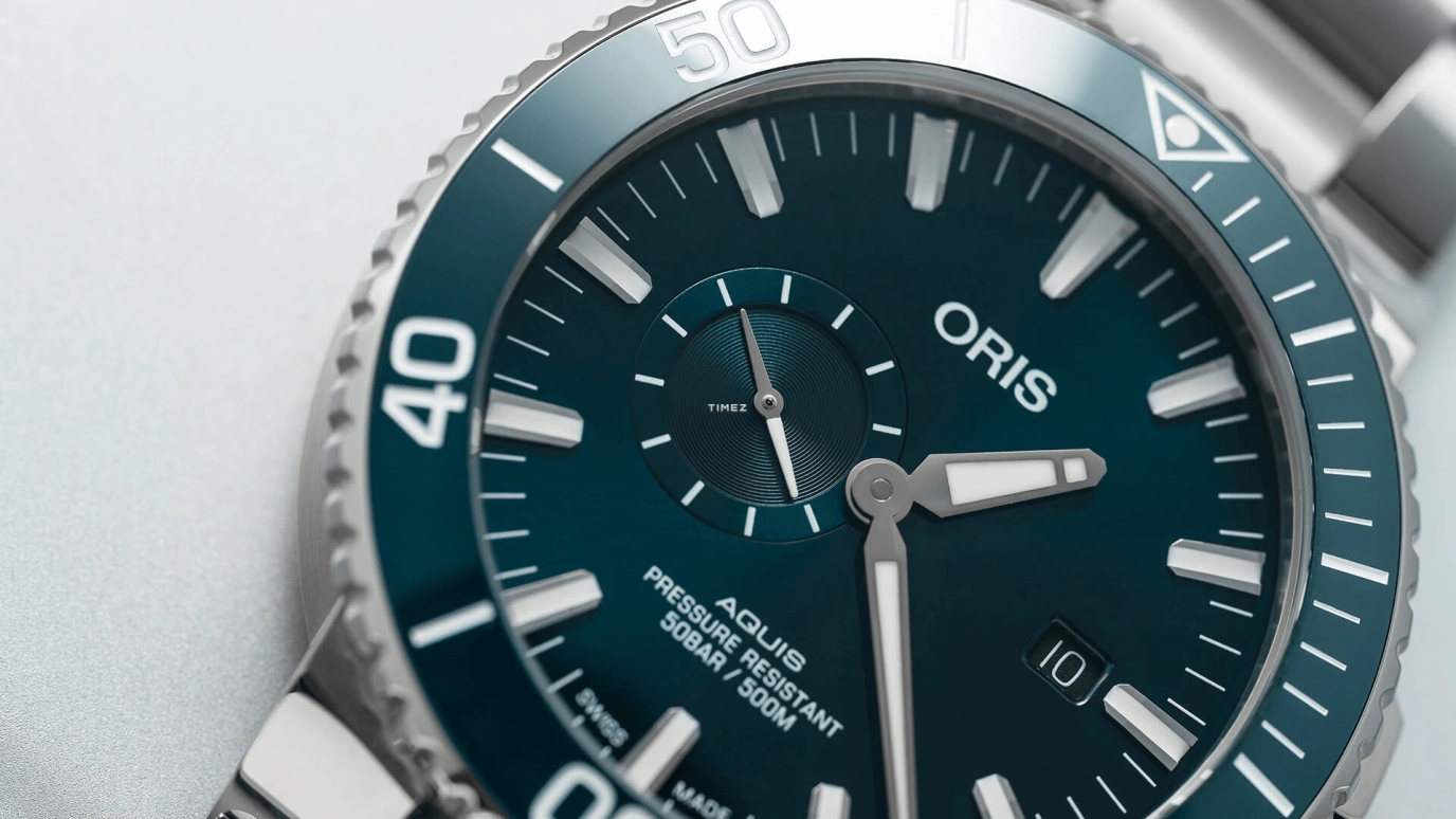 豪利时,Aquis 45.50毫米,45.50毫米,不锈钢,蓝色,自动上弦,日历,38小时,01 743 7733 4155,01 743 7733 4155-07 8 24 05PEB