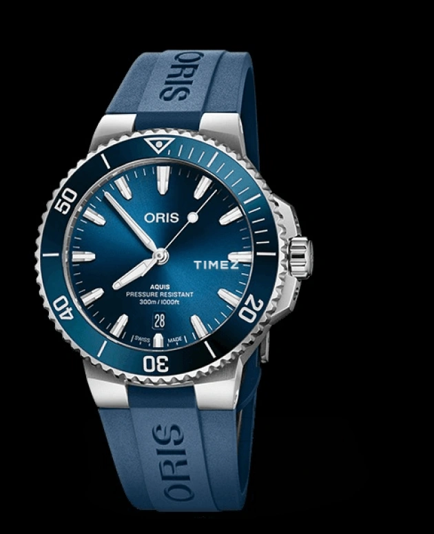Oris,Aquis 41.50mm,41.50mm,Stainless Steel,Blue,Automatic,Day,41hours,01 733 7787 4135,01 733 7787 4135-07 4 22 35FC