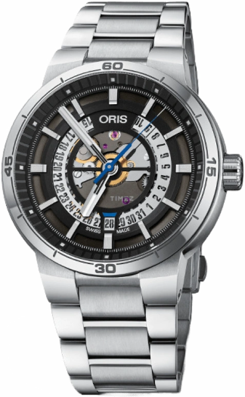 Oris,TT1 42mm,42mm,Stainless Steel,Skeleton,Automatic,Date,38hours,01 733 7752 4124,01 733 7752 4124-07 8 24 08
