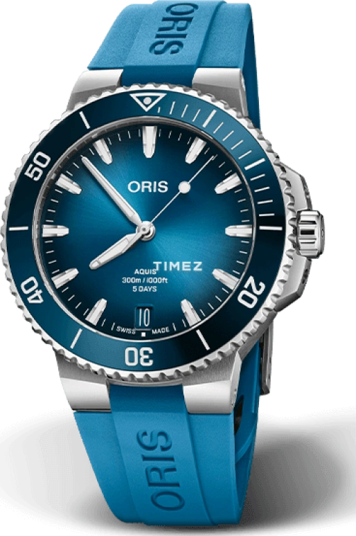 豪利时,Aquis 43.50毫米,43.50毫米,不锈钢,蓝色,自动上弦,日历,120小时,01 400 7790 4135,01 400 7790 4135-07 4 23 45EB