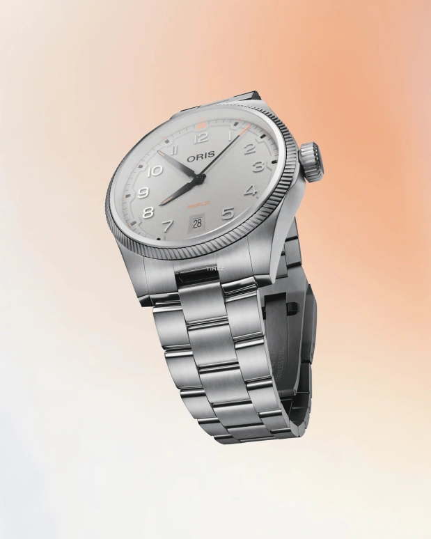 豪利时,大表冠飞行员 41毫米,41毫米,精钢,灰色,自动上弦,日历,41小时,01 733 7805 4163,01 733 7805 4163-07 8 20 04LC