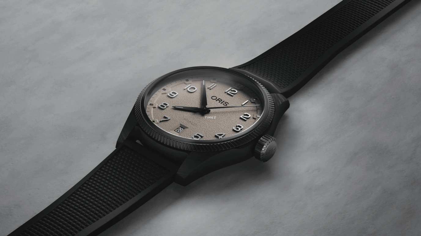 豪利时,大表冠飞行员 41毫米,41毫米,碳纤维,精钢,沙色,自动上弦,日历,41小时,01 733 7802 8766,01 733 7802 8766-07 4 20 30GLC