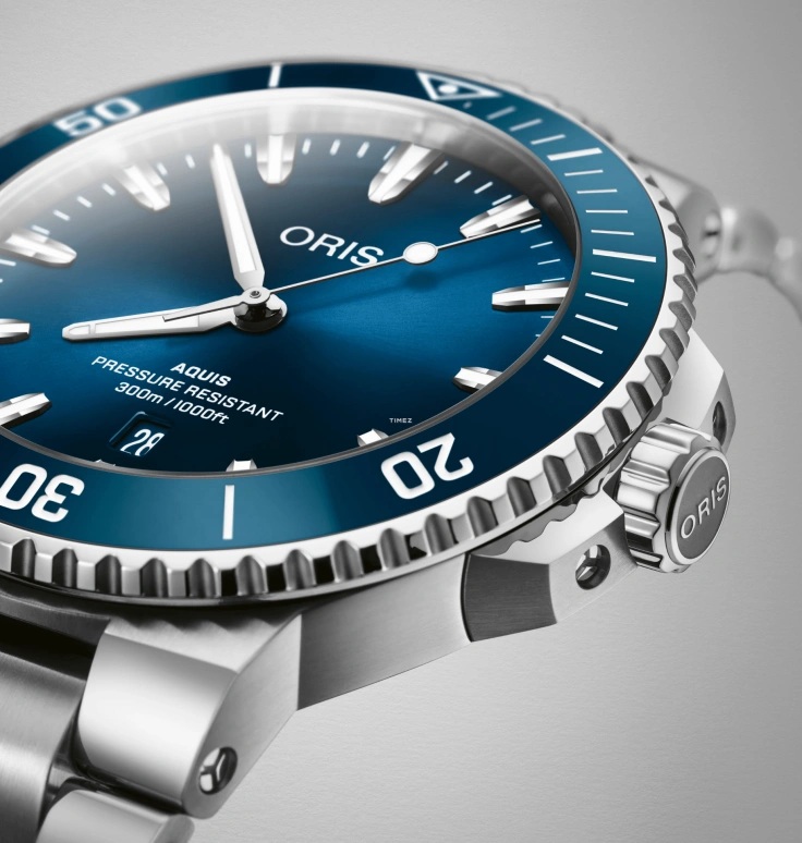 豪利时,Aquis 43.50毫米,43.50毫米,不锈钢,蓝色,自动上弦,日历,41小时,01 733 7789 4135,01 733 7789 4135-07 8 23 04PEB