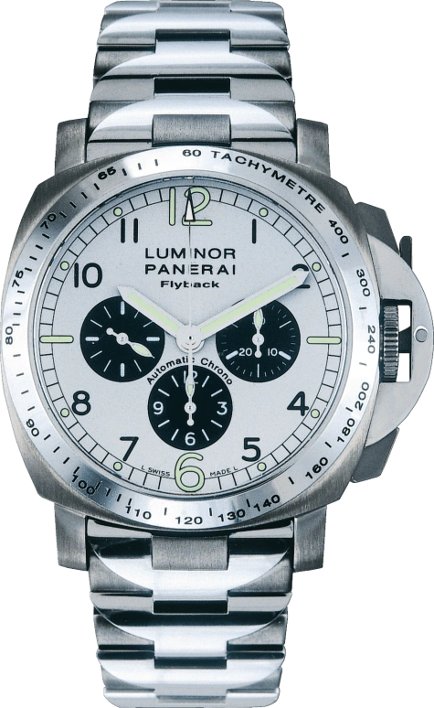 Panerai,Luminor 40mm,40mm,Titanium,Silver,Automatic,Chronograph,Flyback,Column Wheel,PAM00060