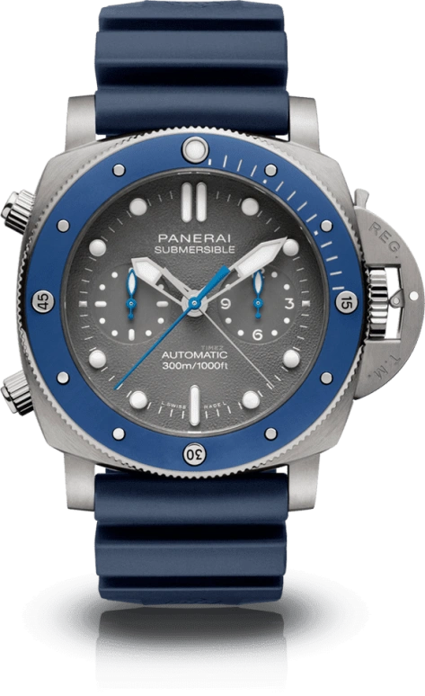 Panerai,Submersible 47mm,47mm,Titanium,Ceramic,Grey,Automatic,Chronograph,Date,Flyback,Column Wheel,72hours,In-house Caliber,PAM00982