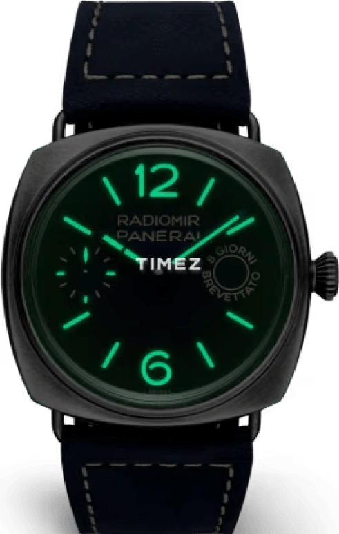 沛纳海,镭得米尔 45毫米,45毫米,eSteel™ 钢,渐变色,夜光,蓝色,手动上弦,192小时,自制机芯,PAM01348