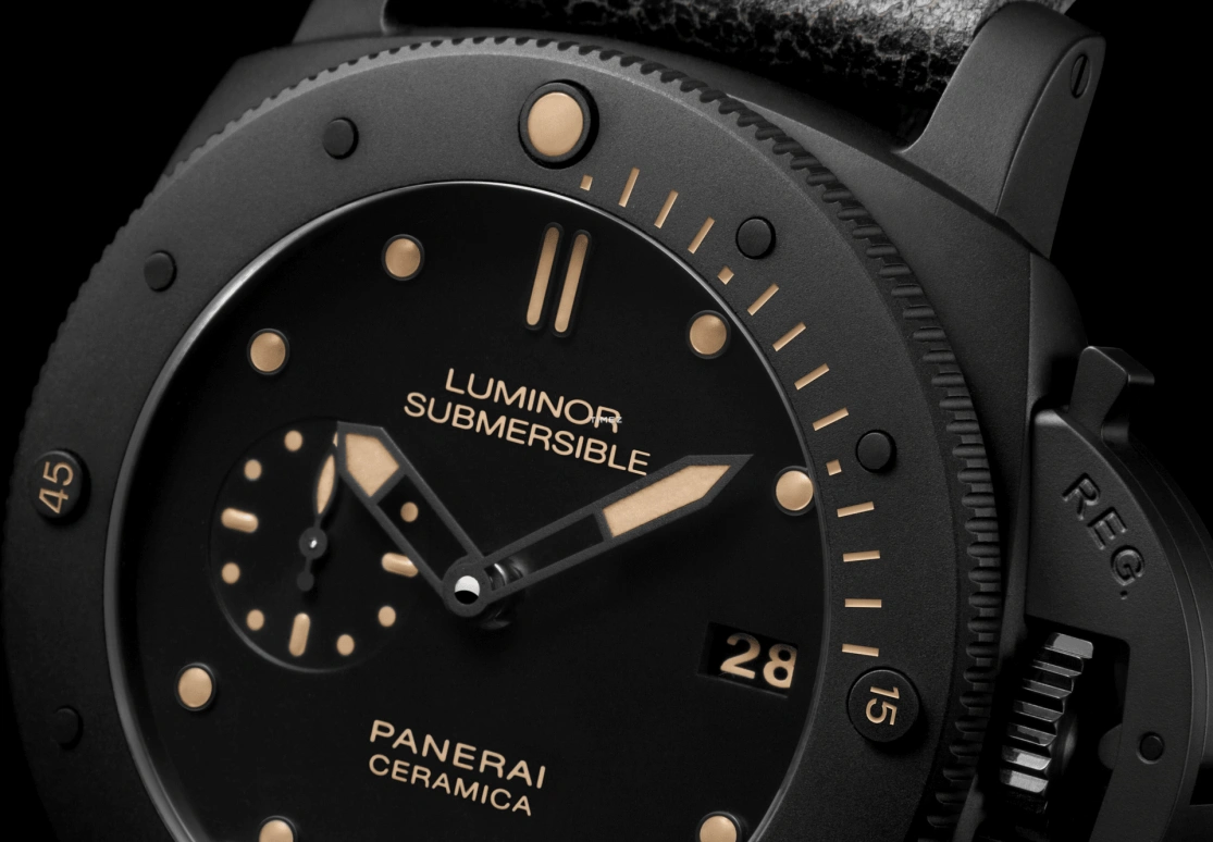 Panerai,Submersible 47mm,47mm,Ceramic,Black,Automatic,Day,72hours,PAM00508