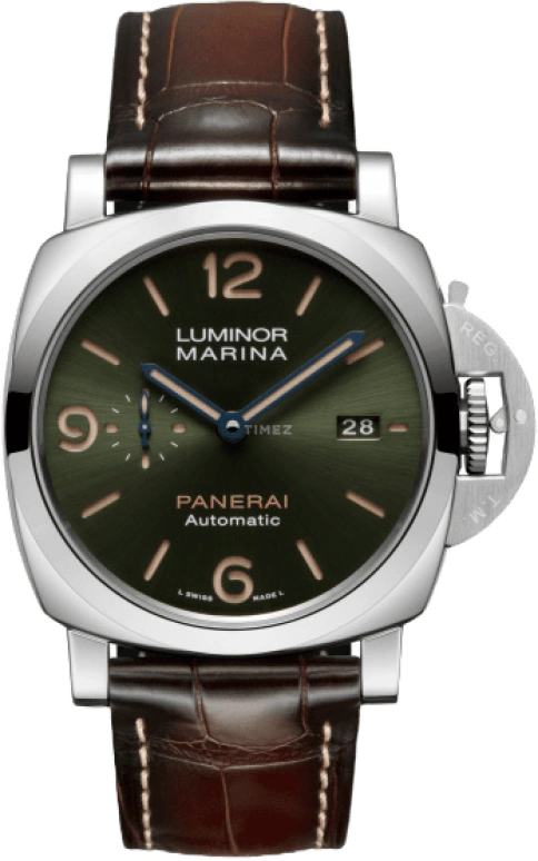 Panerai,Luminor 1950 44mm,44mm,Platinum,Green,Automatic,Day,72hours,PAM01116