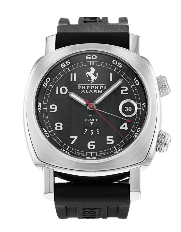 Panerai,Ferrari 45mm,45mm,Stainless Steel,Black,Automatic,Day,Dule Time,FER00017